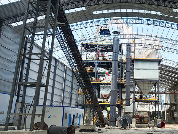 石粉料不用水洗砂，上套干法制砂樓